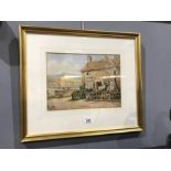 Isabella Howlden (fl.1890-1910), Cottage in Landscape, signed l.l, watercolour, 26 by 36cm, framed