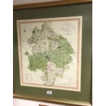 A New Map of the County of Warwick, 1801, coloured and Divided into Hundreds, printed for C.