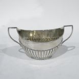 An Edward VII silver boat shaped sugar bowl, William Hutton & Son, Sheffield 1903, 2.87ozt