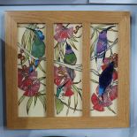 Emma Bossons for Moorcroft, a Colibris tryptych tu