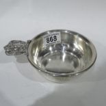 An American silver porringer, Reed & Barton, 1906, Francis I pattern with foliate side handle,