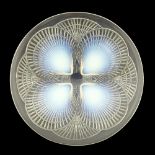 Rene Lalique, a Coquilles opalescent glass plate