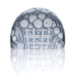 Rene Lalique, a Peches glass menu holder