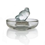 Rene Lalique, a Moineau glass ashtray or dish