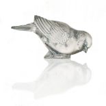 Rene Lalique, a Moineau Timide glass paperweight