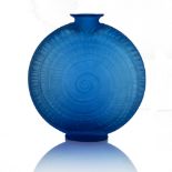 Rene Lalique, an Escargot electric blue glass vase