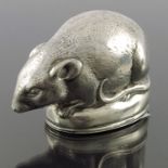 A 19th century Continental novelty silver snuff bo