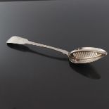 A George IV Irish silver strainer spoon, Smith and