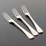 Three 19th century Dutch silver forks, Amsterdam 1