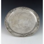 A Chinese export silver tray, Zeewo, Shanghai circ