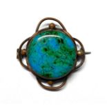 An Arts & Crafts copper and enamel brooch