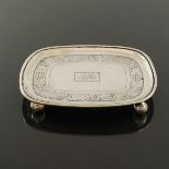 A George III Provincial silver teapot stand, David