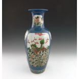 A 19th Century Chinese baluster vase, decorated wi