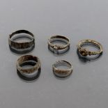 A mixed group of finger rings, 13th to 16th centur