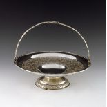 A Chinese export silver reticulated bread basket,