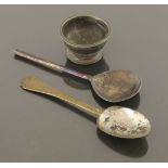 A 17th century excavated Dutch pewter spoon