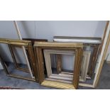 Collection of picture frames including a 19th century gilt example