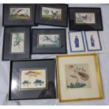 A collection of Chinese late 19th/ early 20th century gouaches and watercolours depicting figures