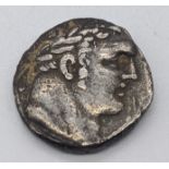 Phoenicia, Tyre, Silver Shekel Coin, 125 BC - AD 100, Obverse: Laureate bust of Melkart,