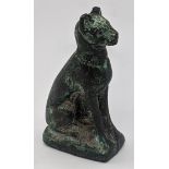 An Egyptian bronze tomb cat, H.6cm Provenance: Deceased estate, U.K.