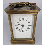 Early 20th century carriage clock, engraved