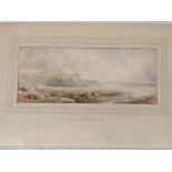 Peter de Wint (British, 1784-1849), a beach scene, watercolour, mounted, H.20.5cm W.50cm