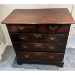 A George II small oak chest of drawers, circa 1740, H.82cm W.85cm D.50cm Acquired from BADA dealer