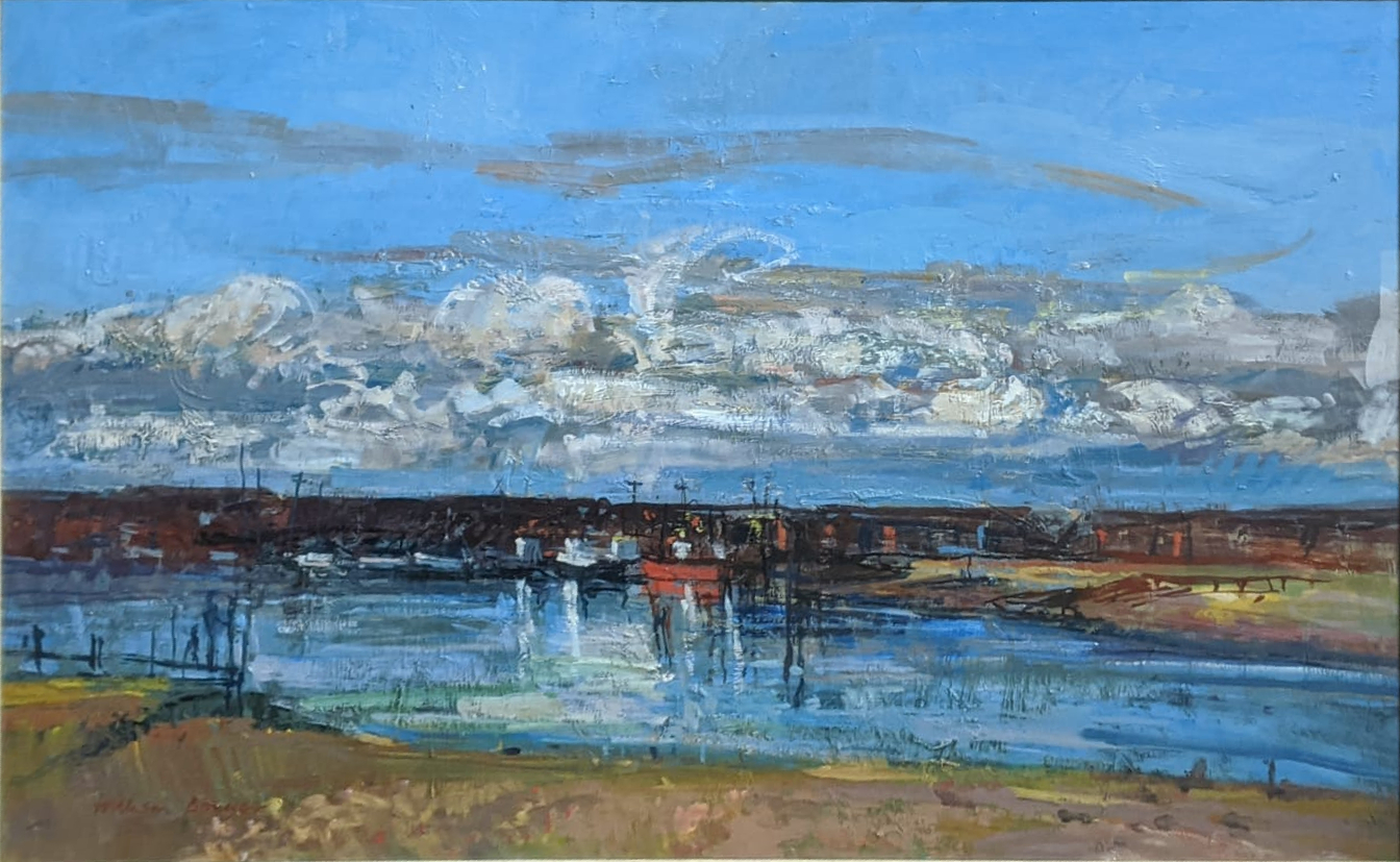 William Bowyer (British, 1926-2015), Blythe River, oil on board, signed lower left, H.50cm W.75cm