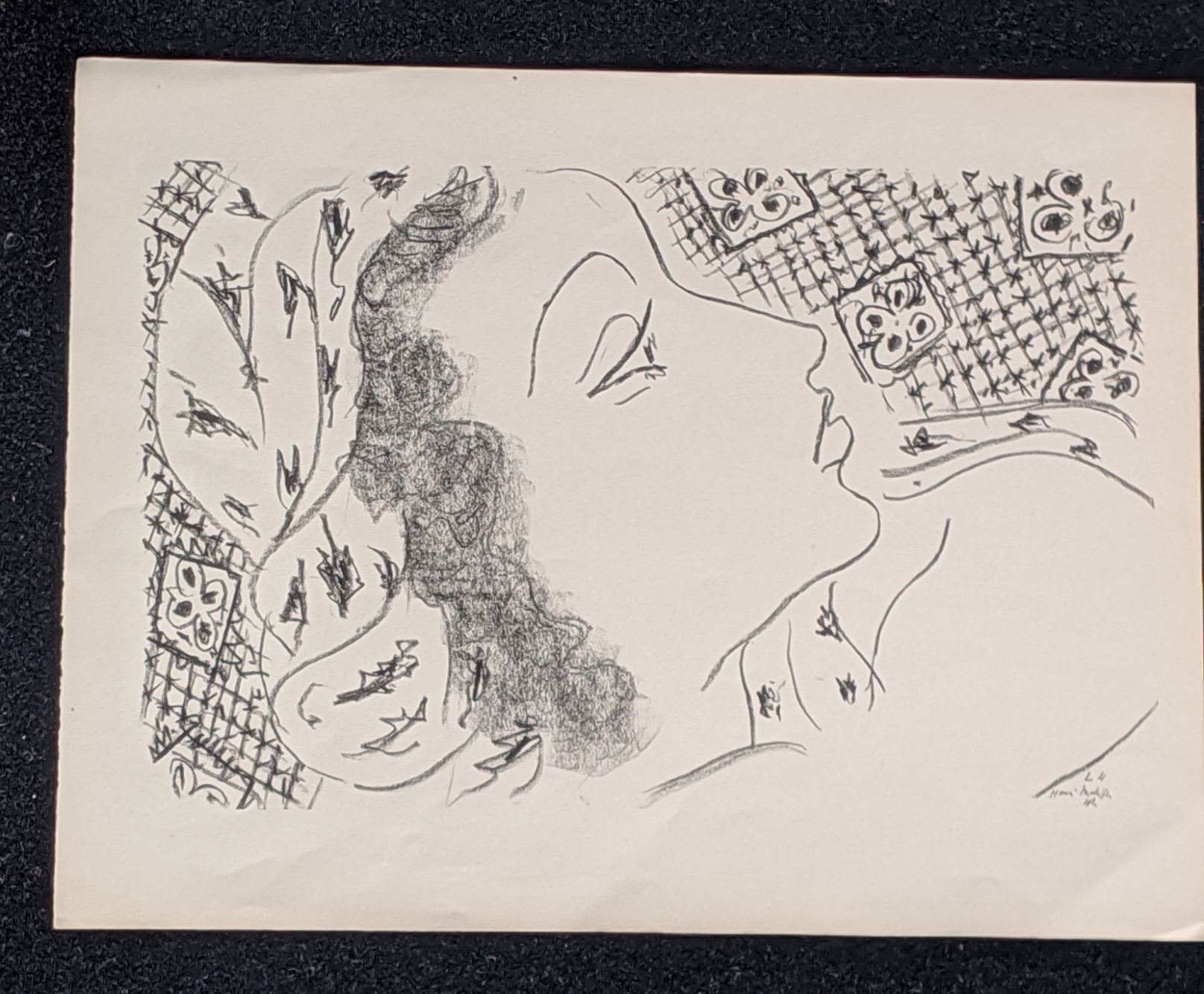 Henri Matisse (1869-1954), portrait of a lady, lithograph, signed within the plate, H.32.5cm W.24. - Image 2 of 2