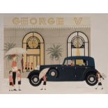 Denis Paul Noyer (French, b.1940), George V, lithograph, signed in pencil, full sheet size H.50cm