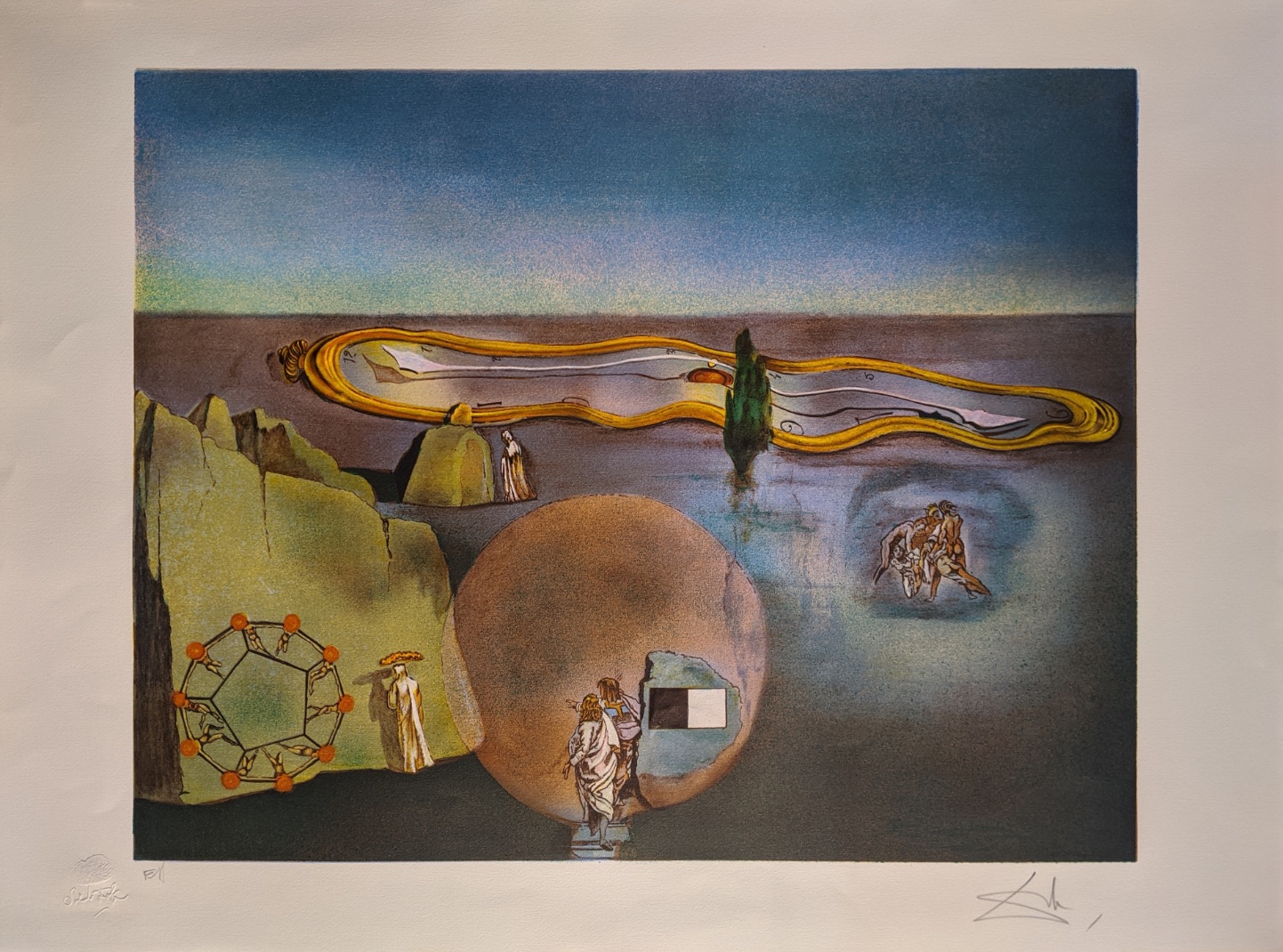 Salvador Dali (1904-1989), Surrealist study, lithograph, artists proof, signed in pencil to