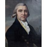 18th century Continental School, portrait of a gentleman, oil on canvas, later gilt frame, H.59.