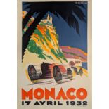After Falcucci, Monaco Grand Prix poster, full sheet size H.100cm W.68cm