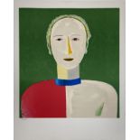 Kazimir Malevich (1878-1935), portrait, lithograph, numbered in pencil 1430/2000, blindstamped, on