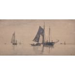Carlton Theodore Chapman (American, 1860-1925) maritime scene, etching, Signed in pencil lower right