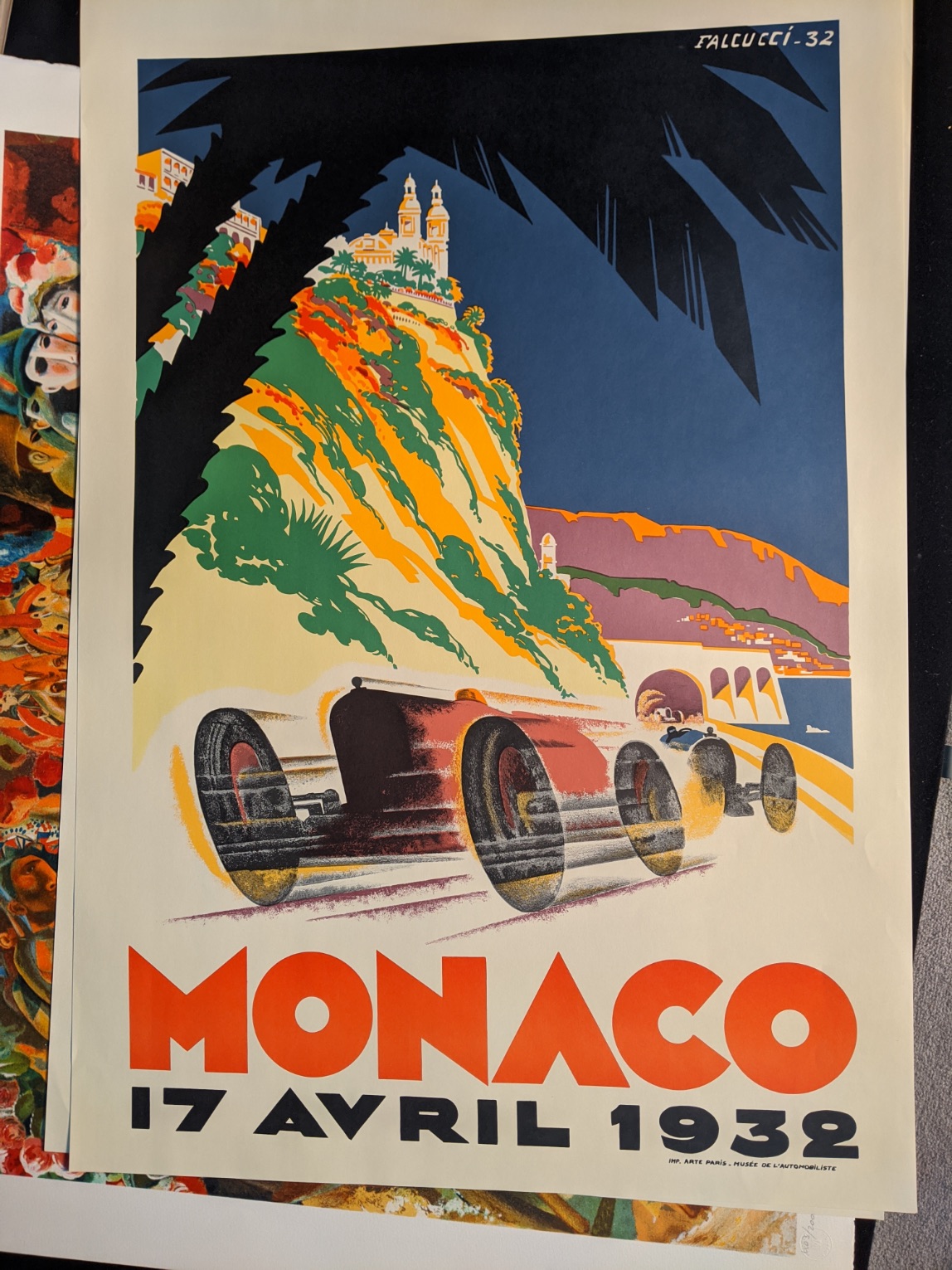 After Falcucci, Monaco Grand Prix poster, full sheet size H.100cm W.68cm - Image 2 of 2