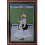 An Indian gouache of a Maharaja, 20th century