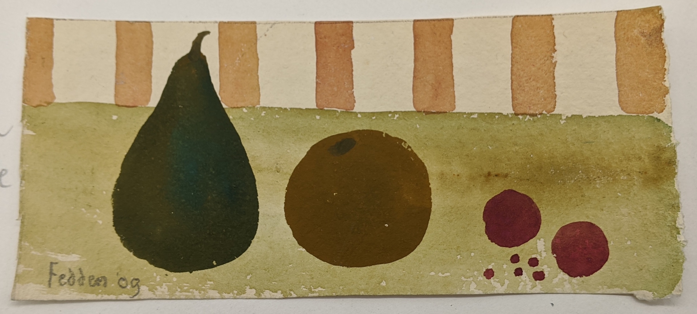 Mary Fedden (British, 1914-2012), still life of fruit, 2009, watercolour, signed in pencil and dated
