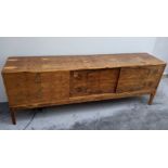 Archie Shine for Heals walnut veneered sideboard, four draws with compartmentalised interior, two