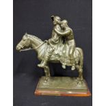 Jose Belloni (1882-1965), an equestrian bronze sculpture, Montevideo, 1971, signed, raised on