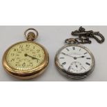 Kendal & Dent, London, makers to The Admiralty silver pocket watch, engined turned case with