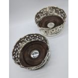 Hunt & Oskell Late Storr Mortimer & Hunt, a pair of Victorian silver pierced coasters, central