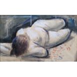 Emmanuel Levy (British, 1900-1986), large nude lady, watercolour on paper signed lower right