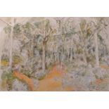Roy Spencer (British, 1918-2006), Isabella Plantation Richmond Park, watercolour & ink, H.38cm W.
