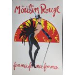 After Rene Grau, Bal du Moulin Rouge, offset lithograph poster, unframed, 91cm x 61cm