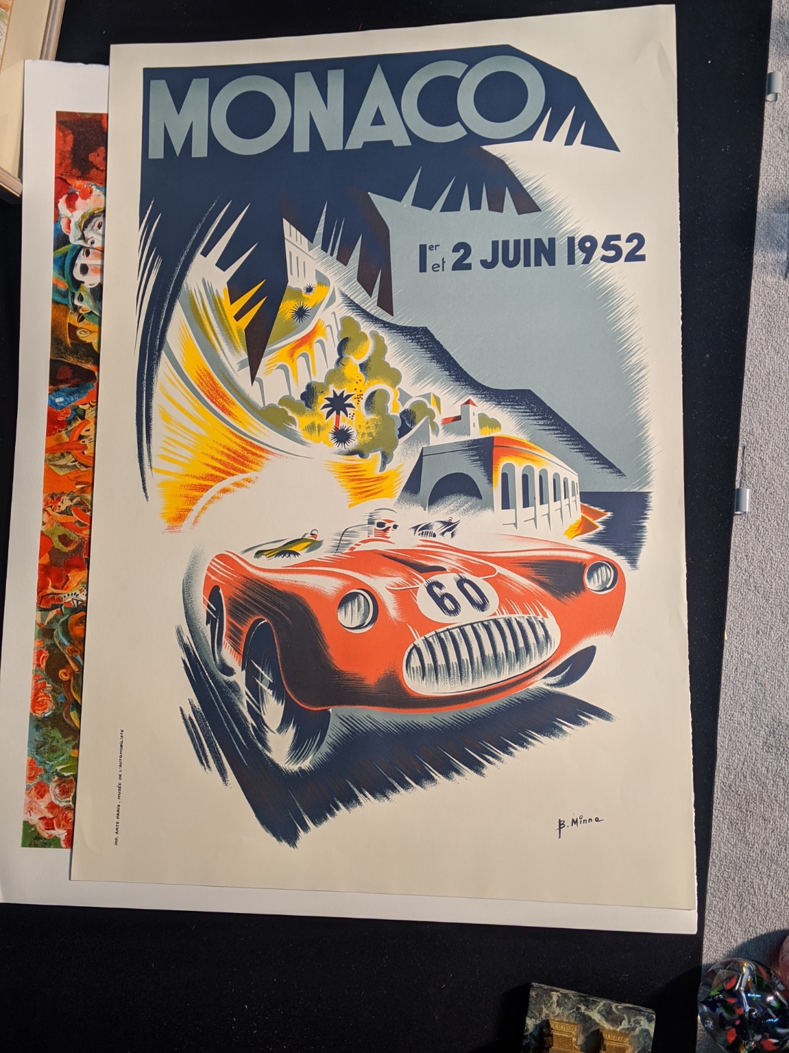 After B.Minne, Monaco Grand Prix poster, full sheet size H.100cm W.68cm - Image 2 of 2