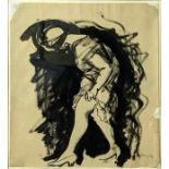 Imre Goth (Hungarian-British, 1893-1982), -Artist-s Girlfriend, Berlin, 1929-, Ink on paper,