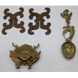 Four Tibetan brass Tokcha-style ornaments, Tibet, China (4)