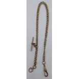 A 9ct gold rose gold chain, each link marked, 39g, L.43cm