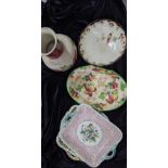 An assortment of five pottery pieces by Masonâ€™s, Belmont, Blackberry, and Radford, H.17.5cm, D.